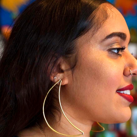 Luna Large Stud Earrings - Picture 1 of 3